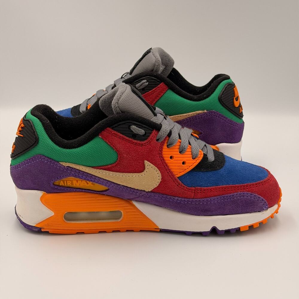 Nike Air Max 90 QS Viotech Multi-Color Sneakers CD0917-600 Size US 4 - Picture 4 of 7